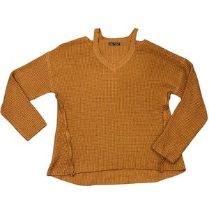 Women’s Burnt Orange V-Neck Sweater- L (8/10)